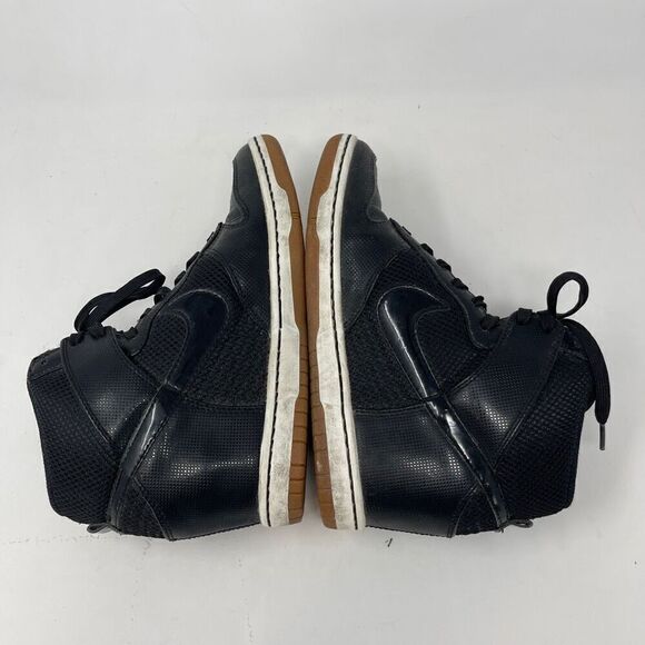 Nike Black Dunk Sky High Essential Mesh Hidden Wedge Sneaker Shoes Size 8 - Picture 4 of 7
